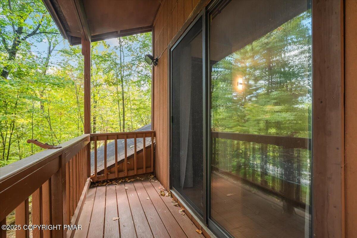 2108 Scarborough Way Bushkill, PA 18324 - Photo 53 of 105 a view of balcony with wooden floor