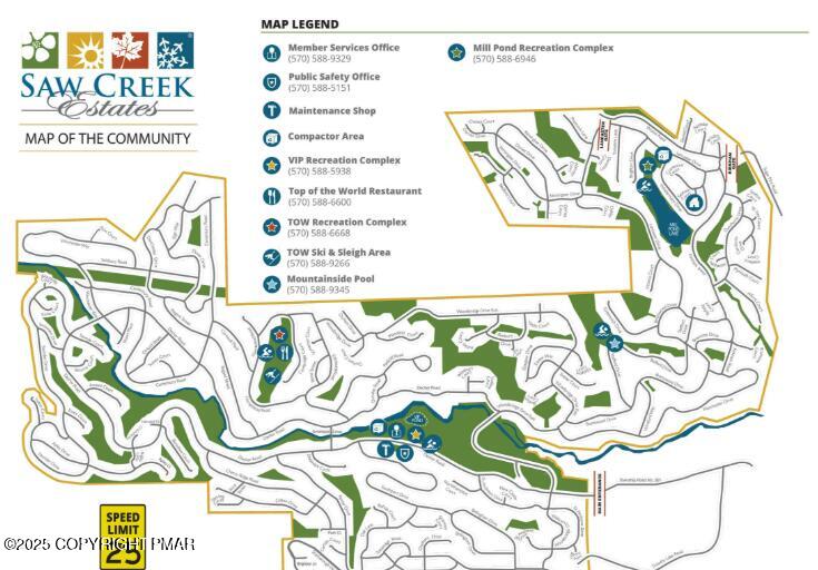 2108 Scarborough Way Bushkill, PA 18324 - Photo 83 of 105 Saw Creek Map