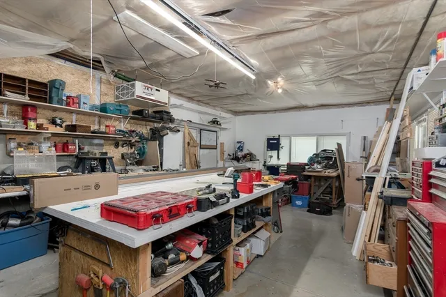 a room with storage and utility