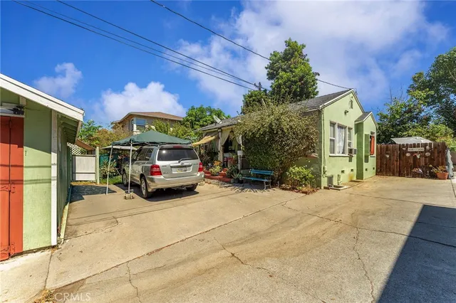 a car parked in front of house