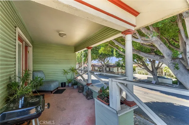 a house view with a seating space