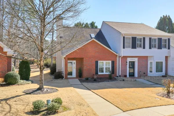 a front view of house with yard