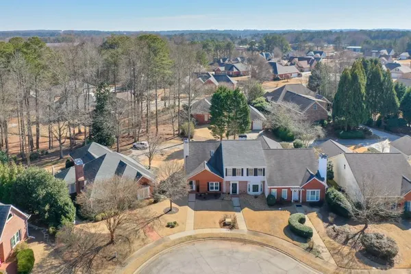an aerial view of multiple house