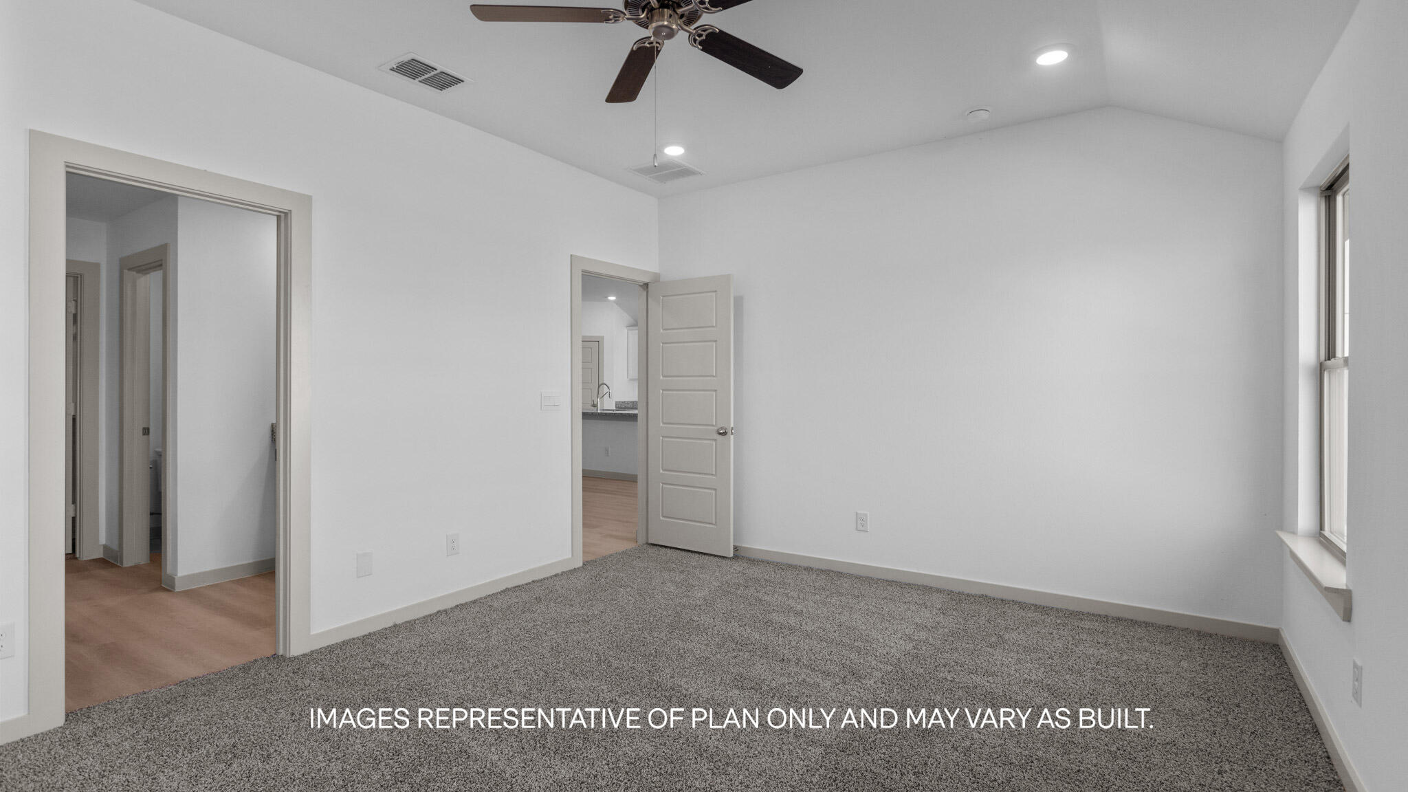 218 14th Street Wolfforth, TX 79382 - Photo 7 of 14 an empty room with a ceiling fan and window