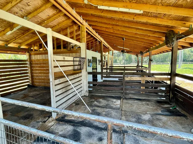 a view of swimming pool from a balcony