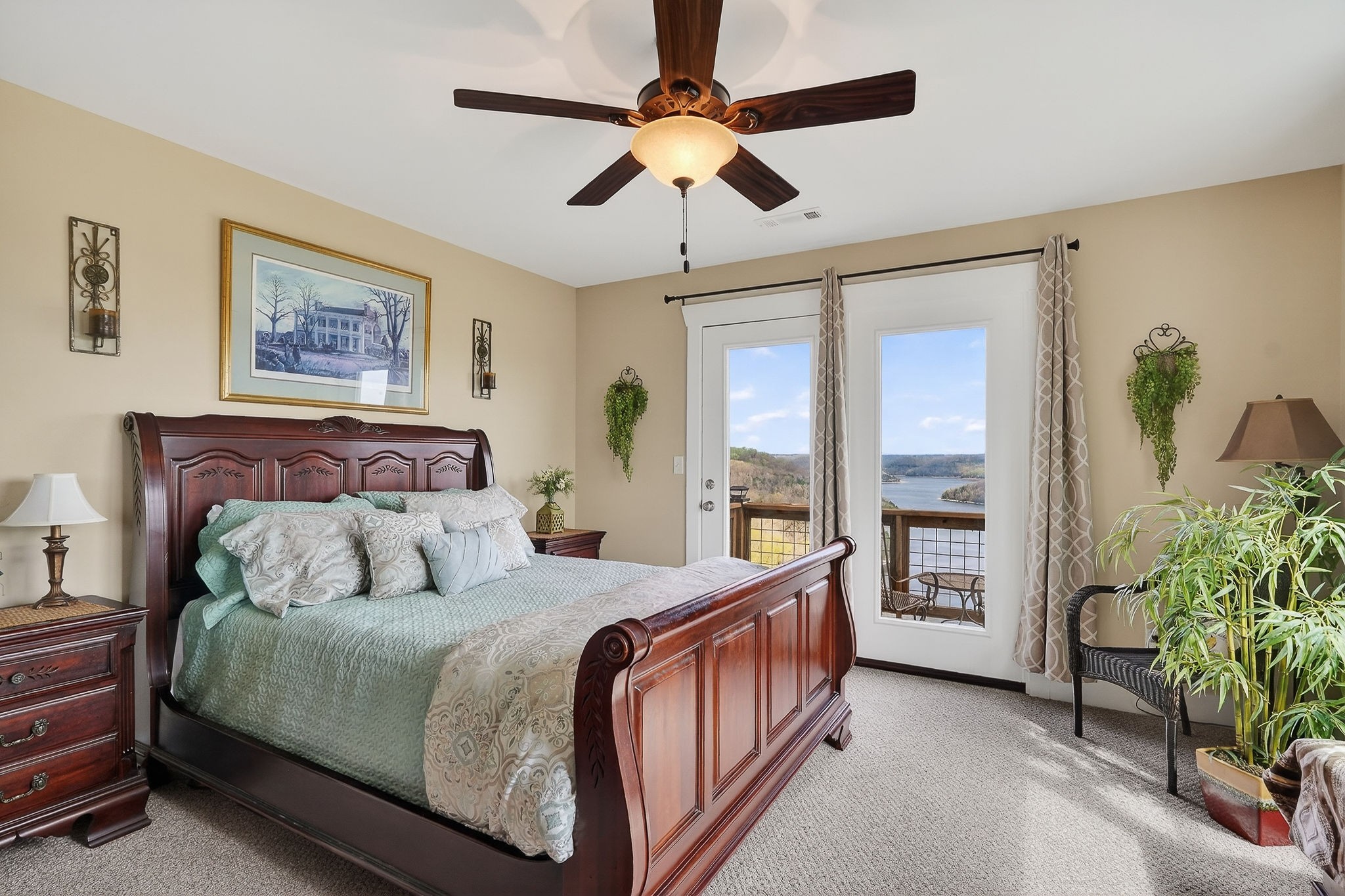 195 Coventry Way Smithville, TN 37166 - Photo 43 of 62 a bedroom with a bed and a chandelier