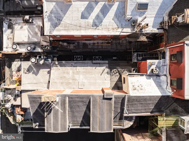 an aerial view of a building