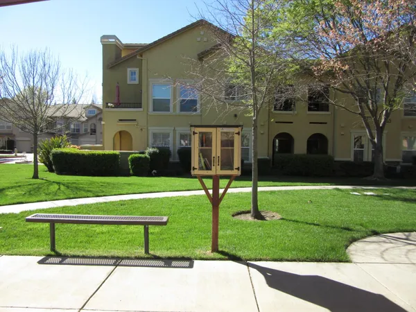a house view with a garden space