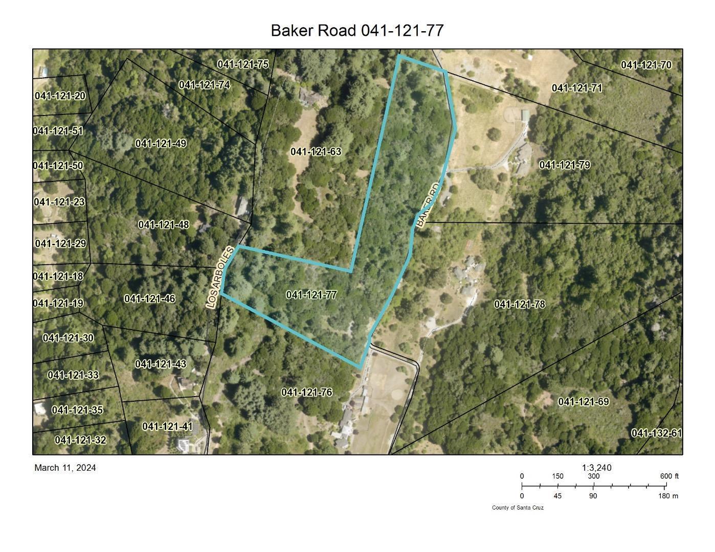0 Baker Road Aptos, CA 95003 - Photo 2 of 29 a black and white photo of a forest