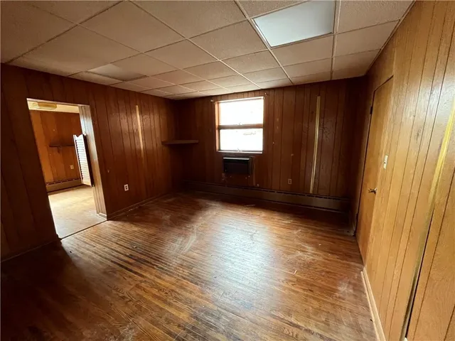 an empty room with a window