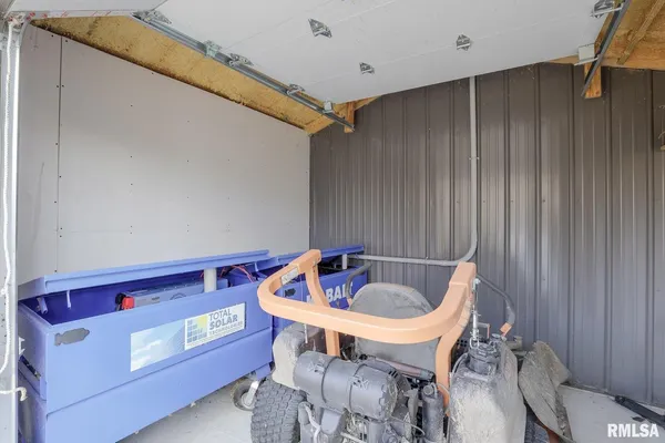 a table and chairs in a room
