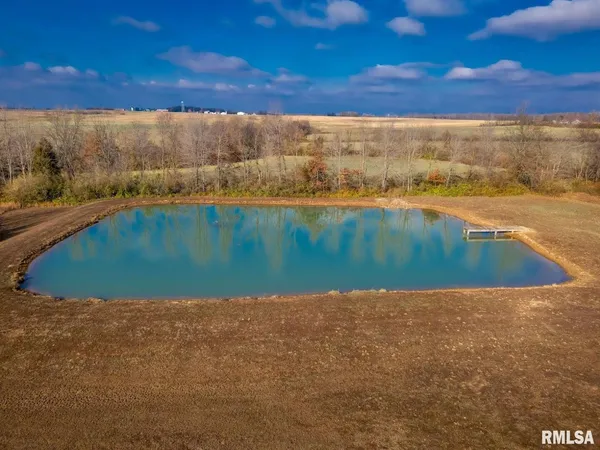 a view of a lake with outdoor space