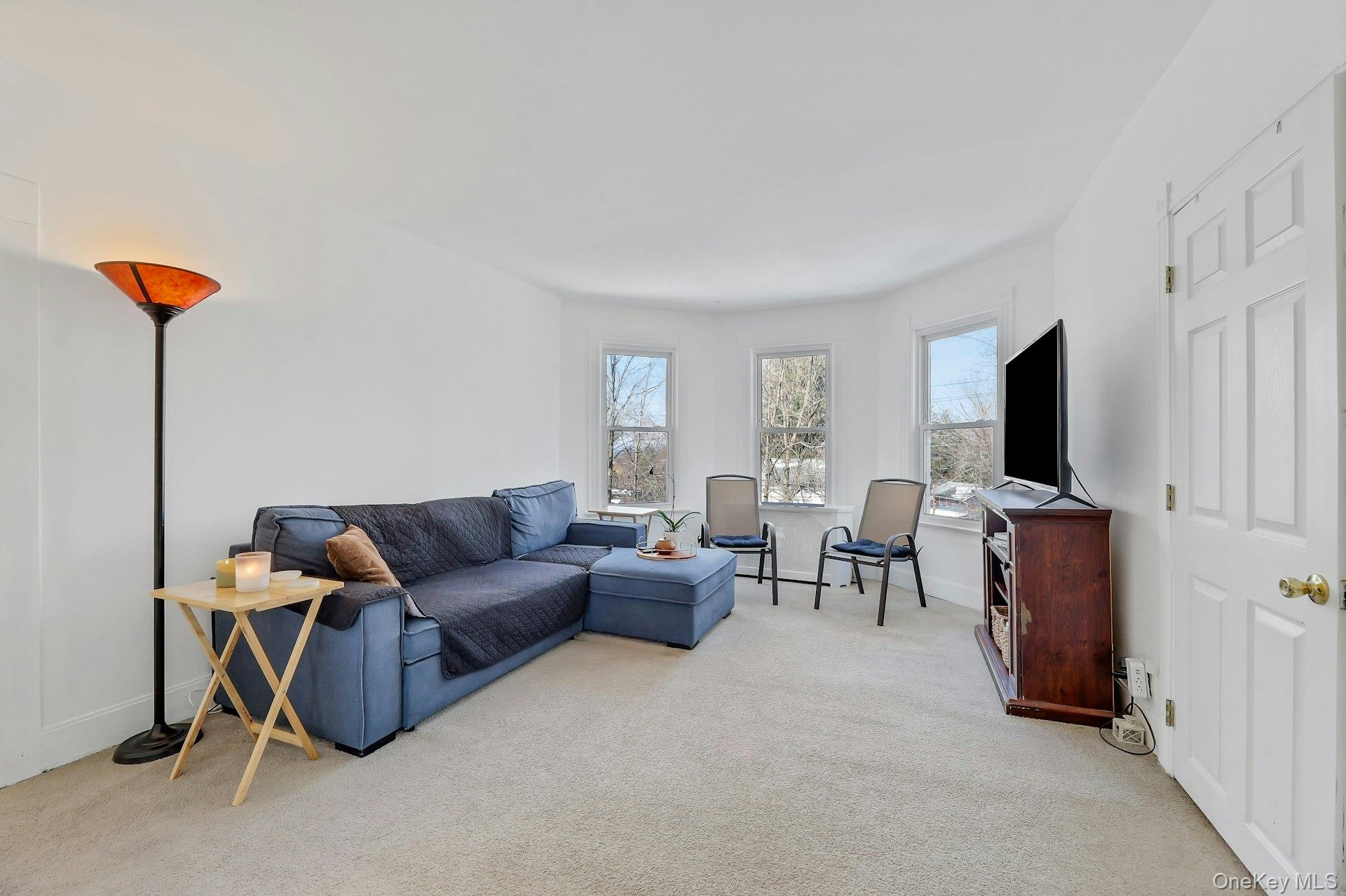 65 Lake Road Valley Cottage, NY 10989 - Photo 20 of 33 a living room with furniture a flat screen tv and a window