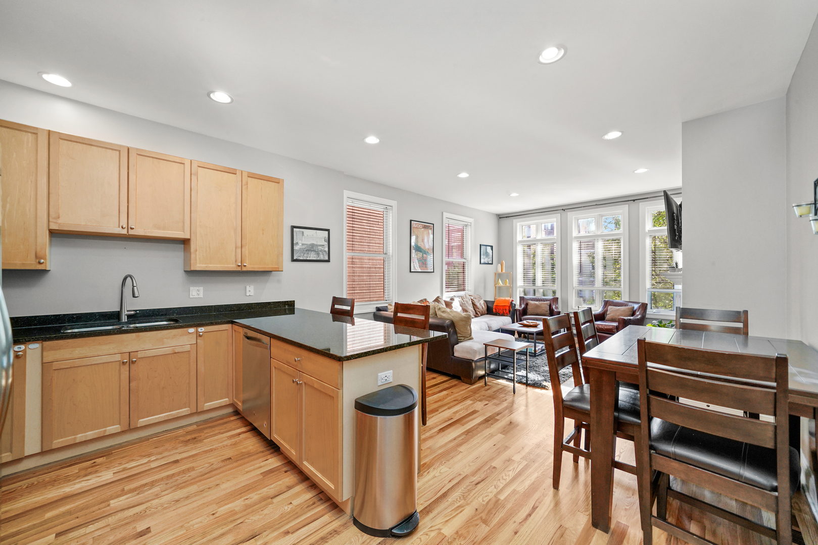 1636 West Warren Boulevard Chicago, IL 60612 - Photo 23 of 39 a large kitchen with lots of counter space and furniture