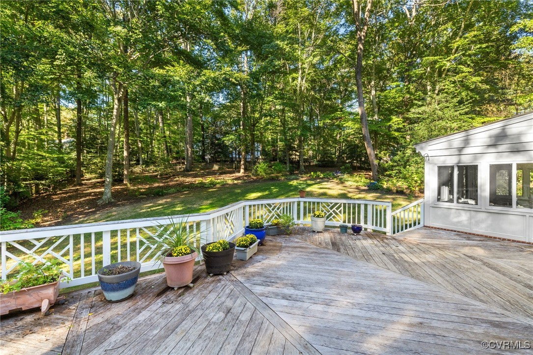 17 Dahlgren Road Richmond, VA 23238 - Photo 46 of 49 a view of a deck with furniture and garden