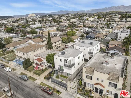 an aerial view of a city