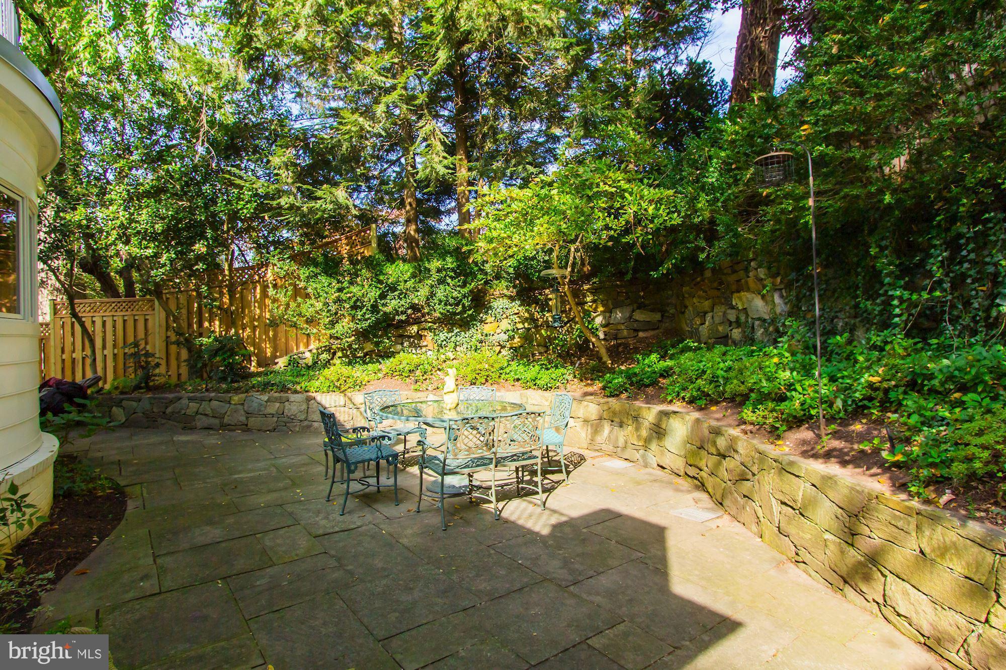 4777 Dexter Street Northwest Washington, DC 20007 - Photo 25 of 30 Outdoor Living Set Amid Lush, Private Gardens