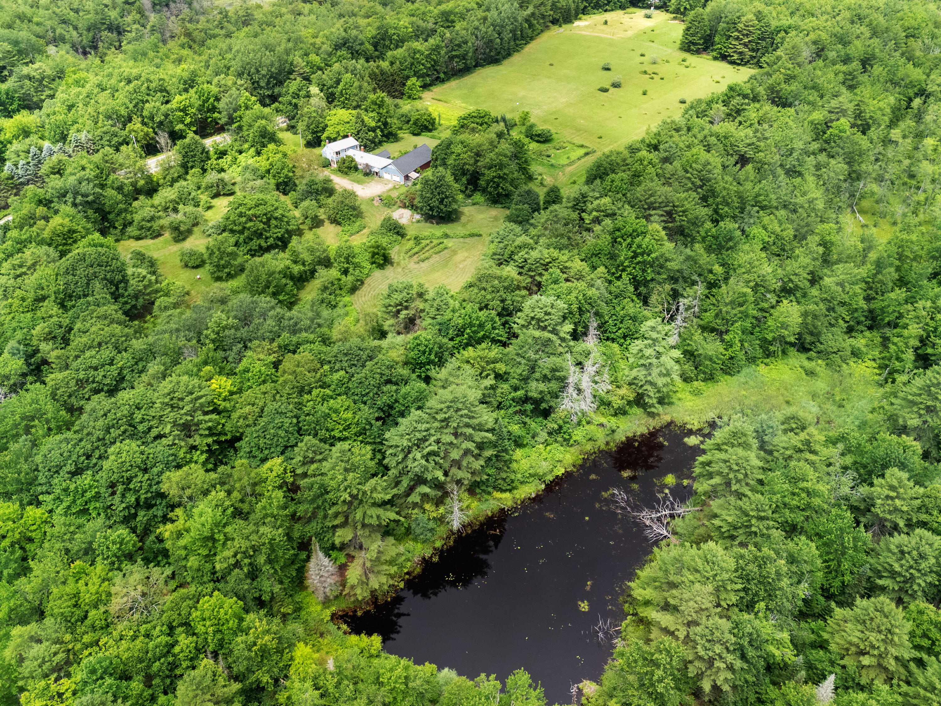 549 Litchfield Road Bowdoin, ME 04287 - Photo 60 of 104 Aerial of Lot With Pond