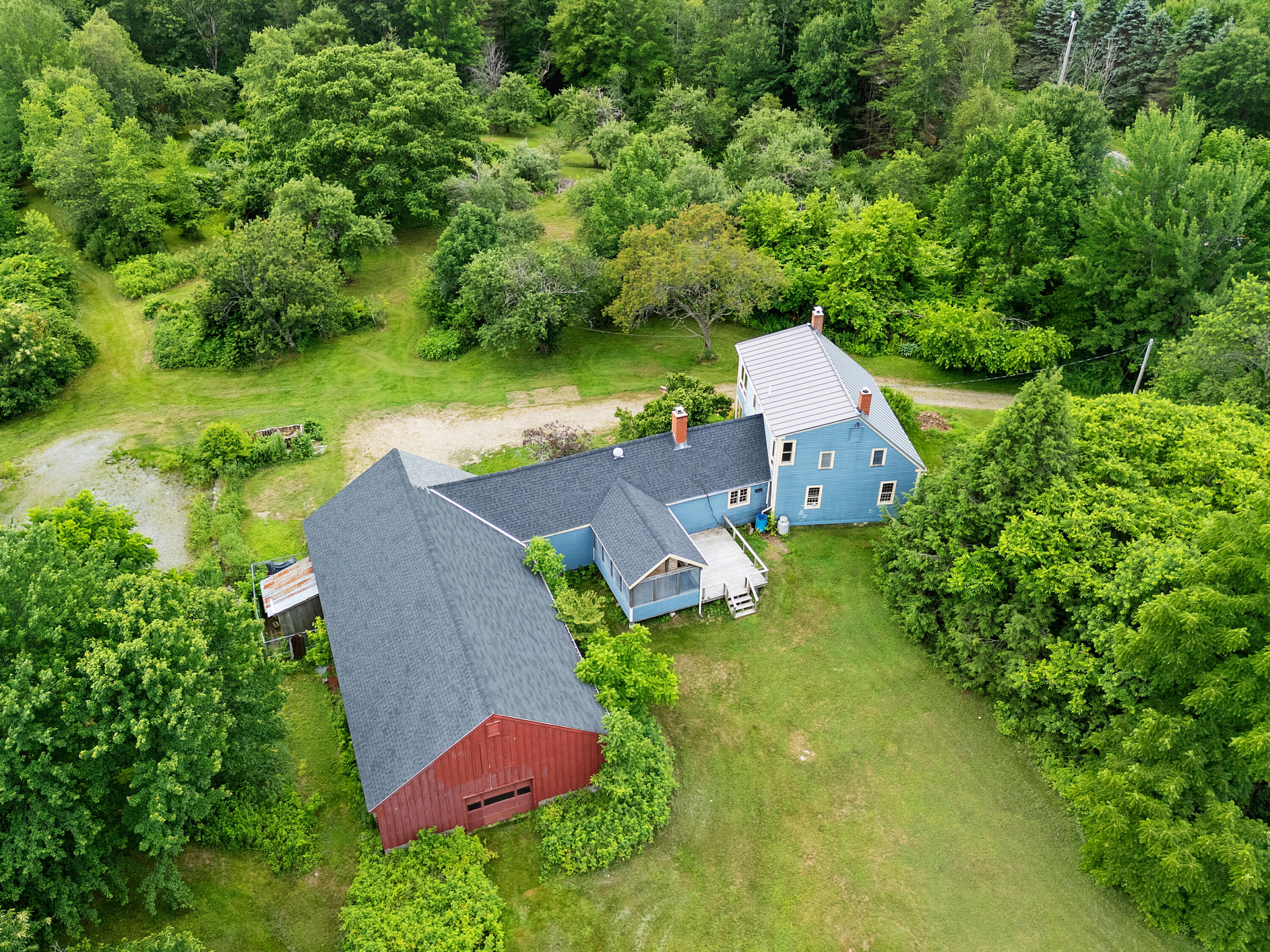 549 Litchfield Road Bowdoin, ME 04287 - Photo 94 of 104 Aerial Of Rear Of Home