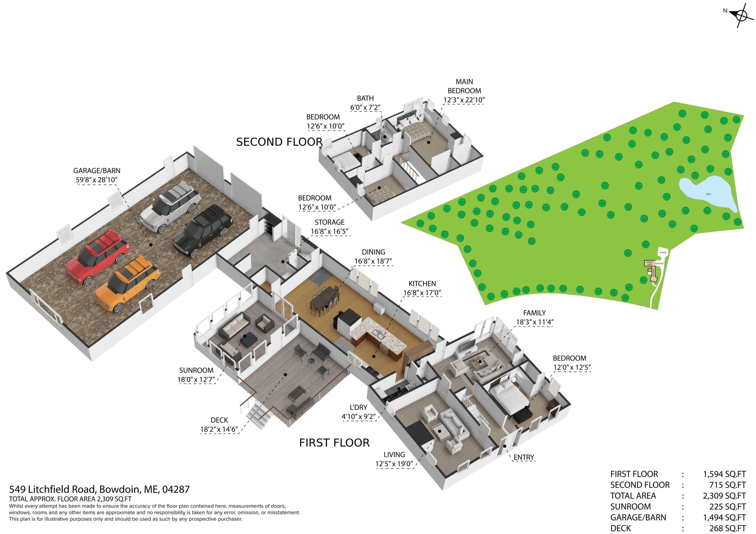 549 Litchfield Road Bowdoin, ME 04287 - Photo 104 of 104 Floor Plan