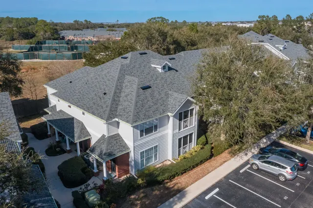 an aerial view of a city