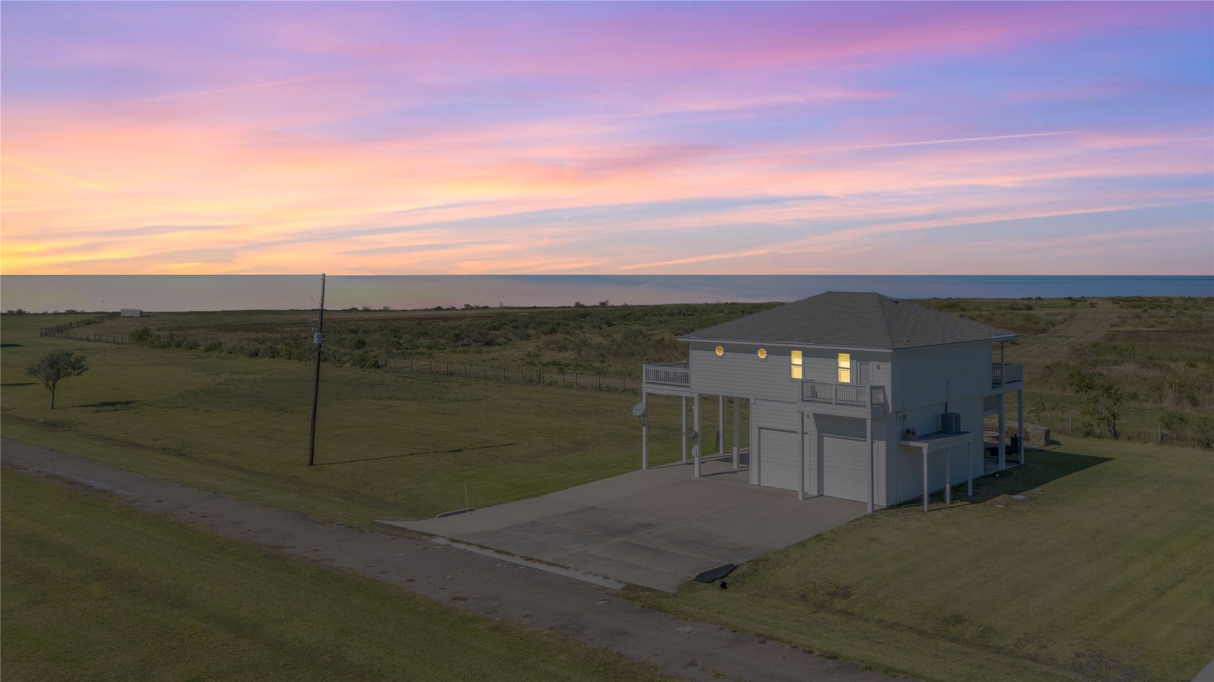 a view of a terrace with skyline