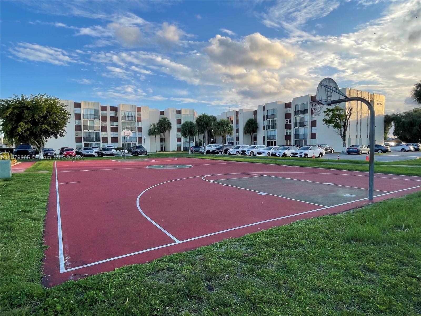 a view of a basketball court