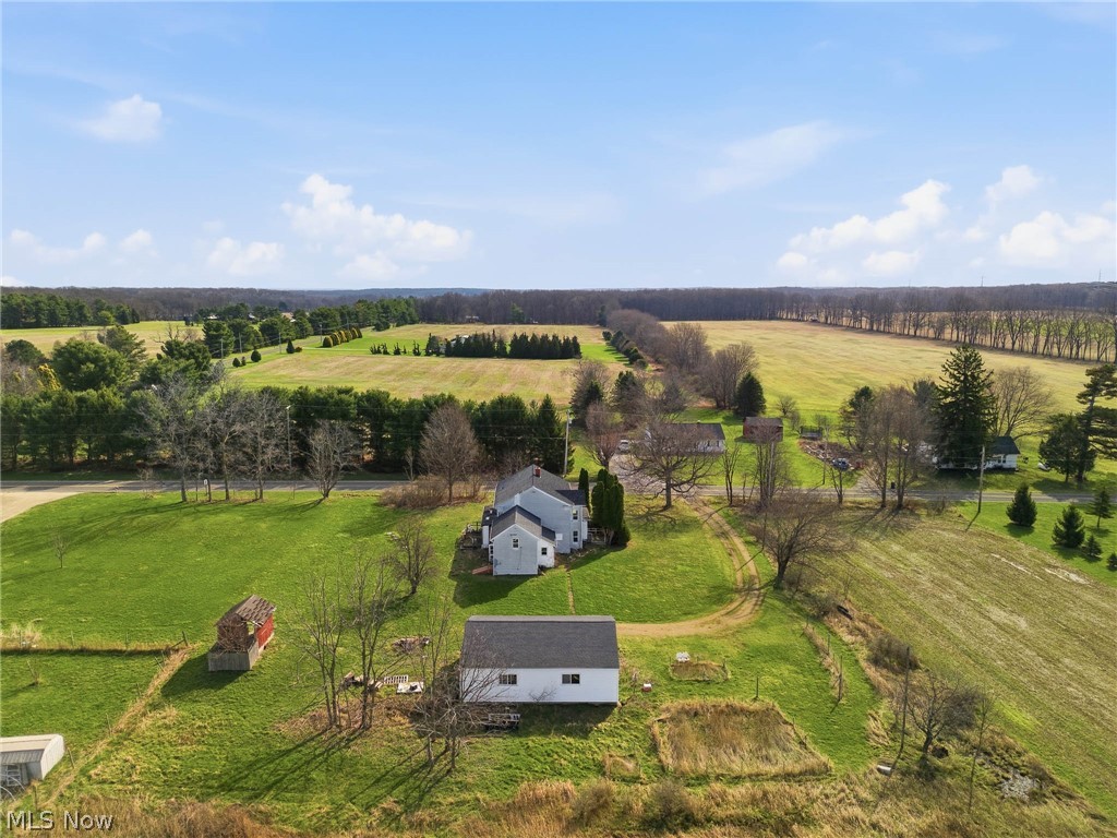 4677 Rock Spring Road Ravenna, OH 44266 - Photo 29 of 35 Aerial view of sparsely populated area with extensive farmland