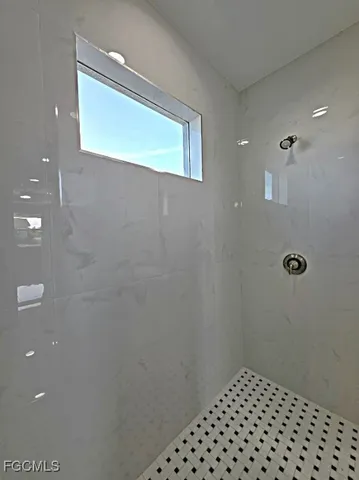 a bathroom with a window