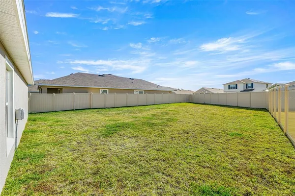 a view of an ocean with a big yard