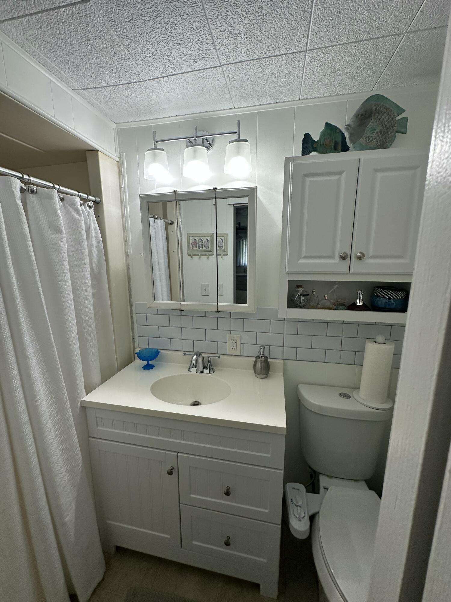 8281 South Street Boca Raton, FL 33433 - Photo 19 of 33 a bathroom with a sink a toilet and shower