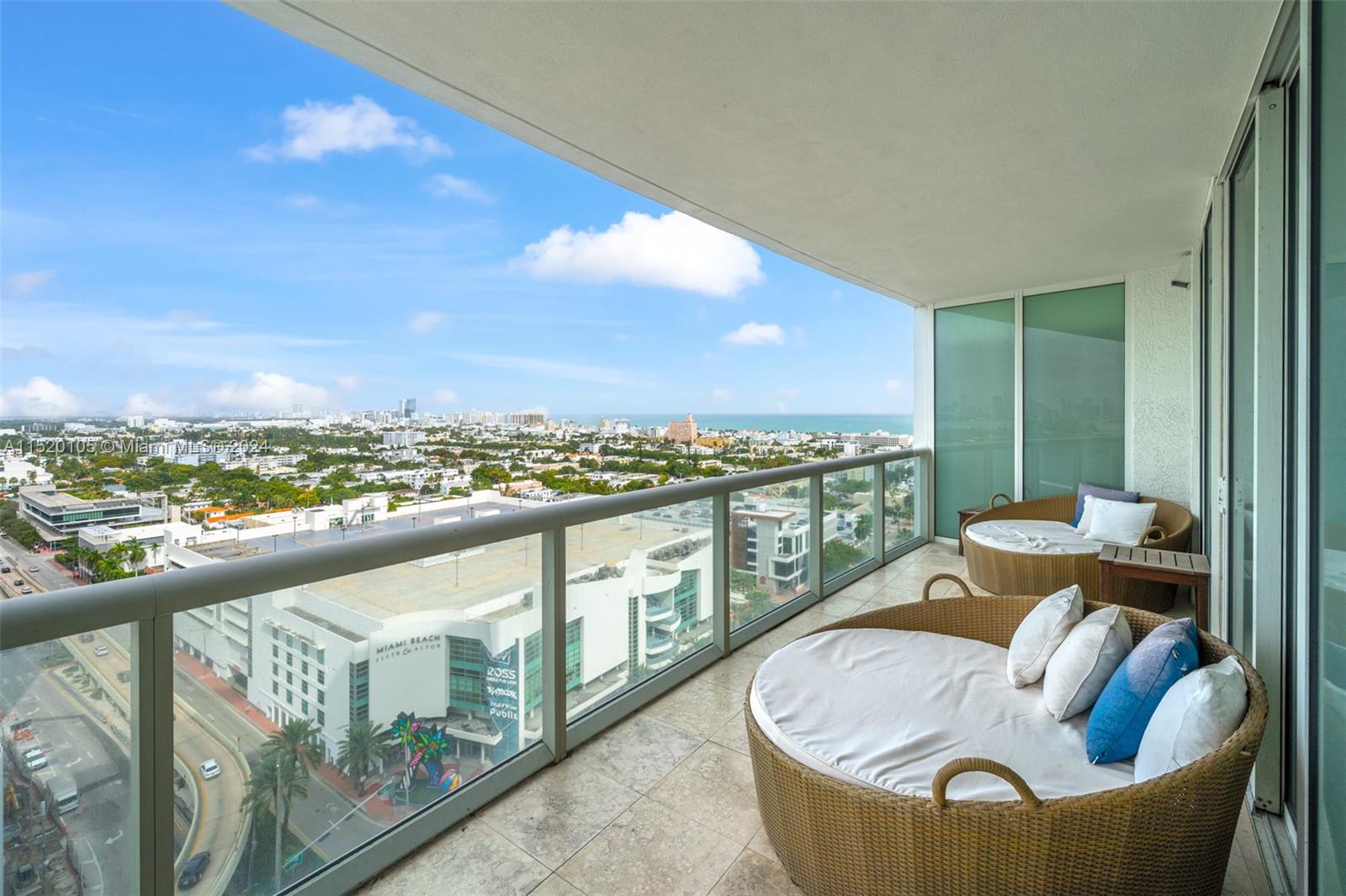 450 Alton Road, Unit 2006 Miami Beach, FL 33139 - Photo 35 of 51 a view of balcony with furniture