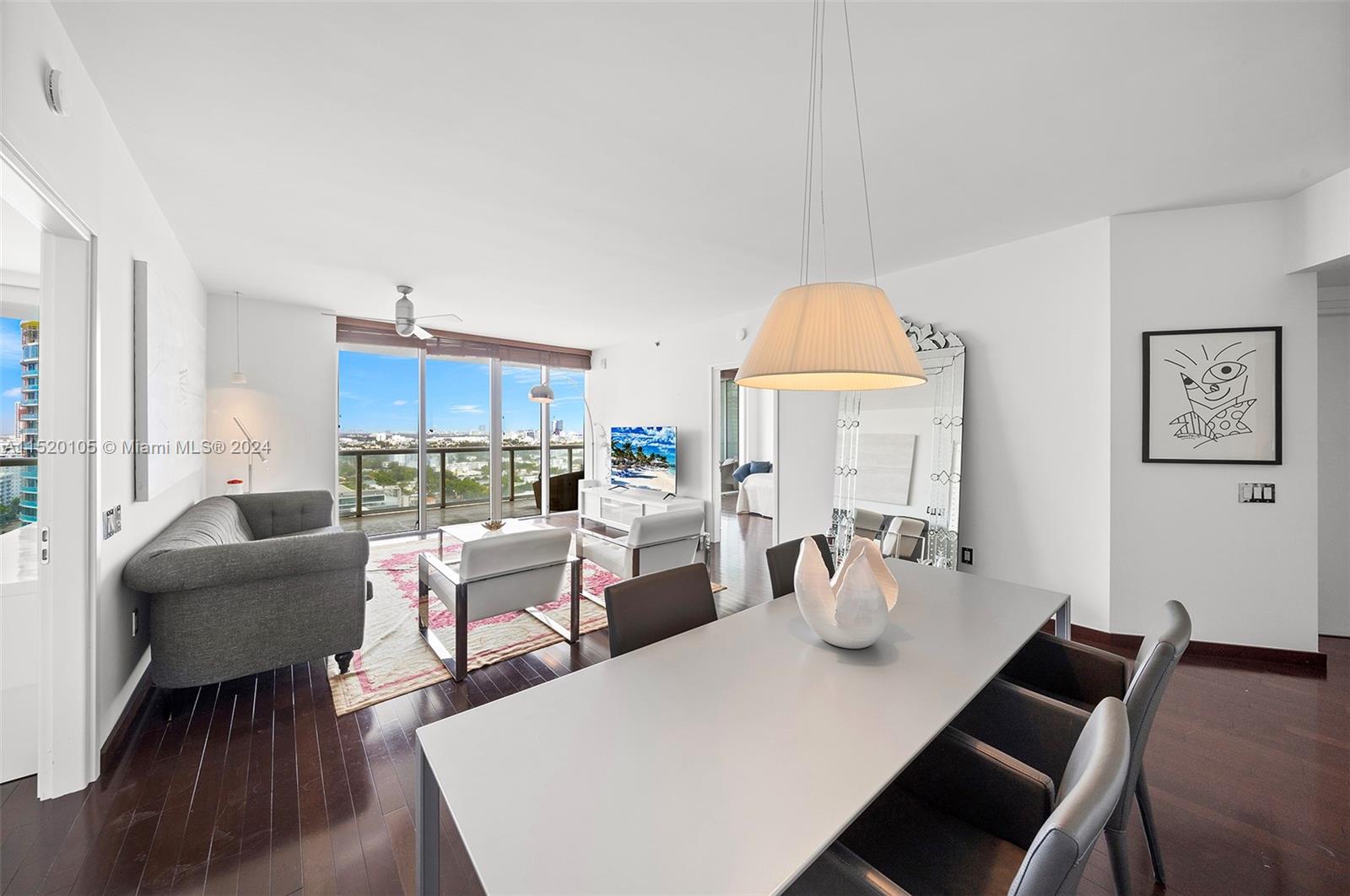 450 Alton Road, Unit 2006 Miami Beach, FL 33139 - Photo 5 of 51 a view of a dining room with furniture and chandelier