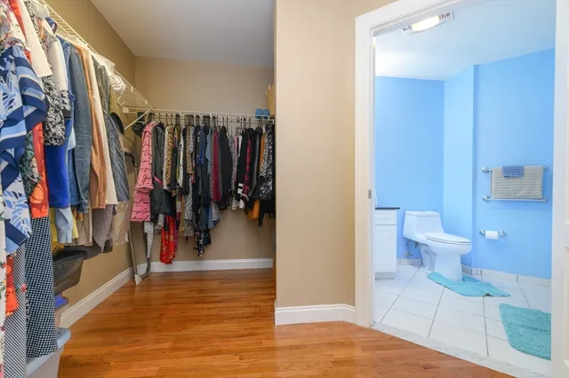 a view of a walk in closet