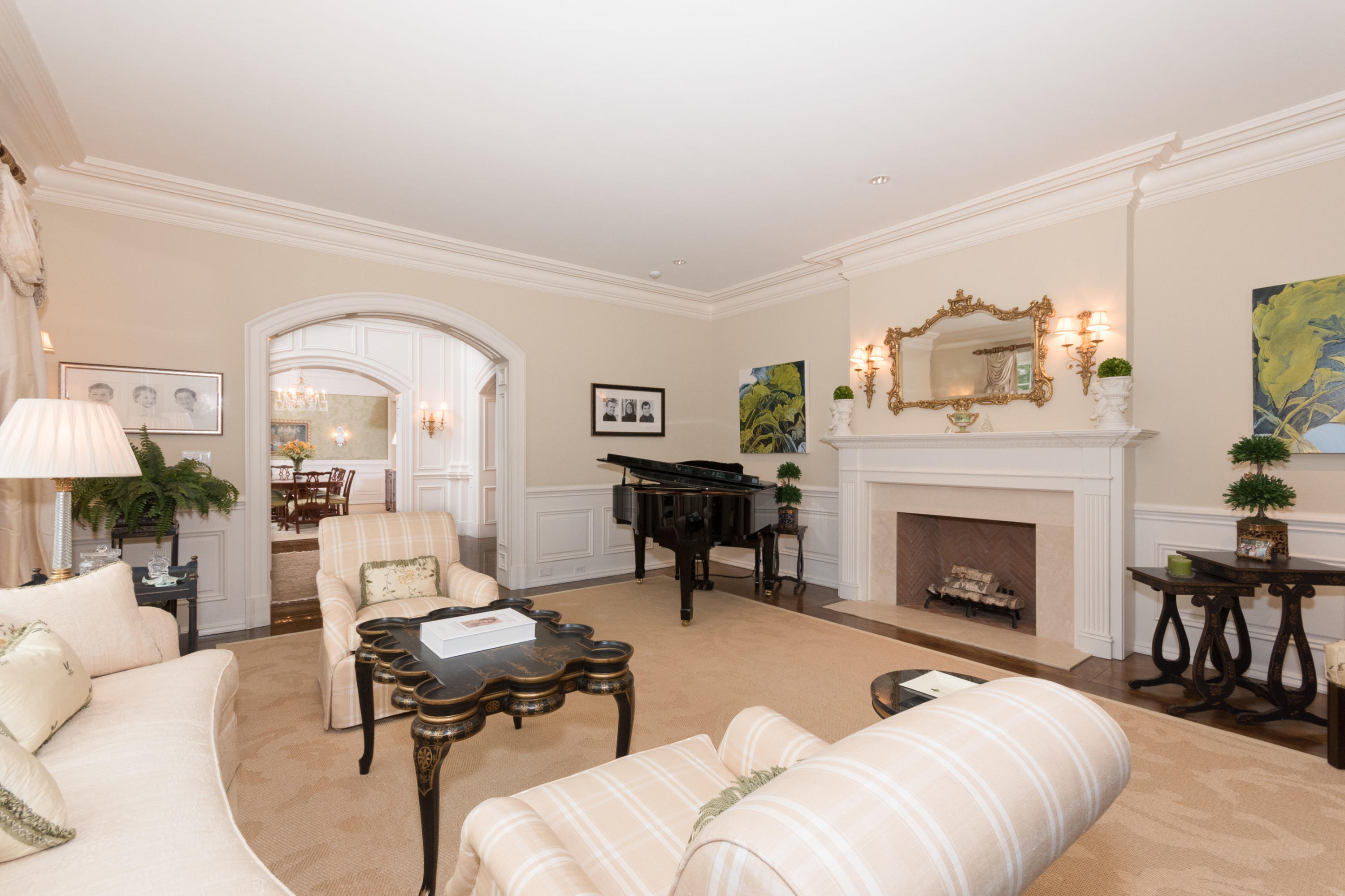 300 Brookside Road Darien, CT 06820 - Photo 11 of 41 a living room with furniture and a fireplace