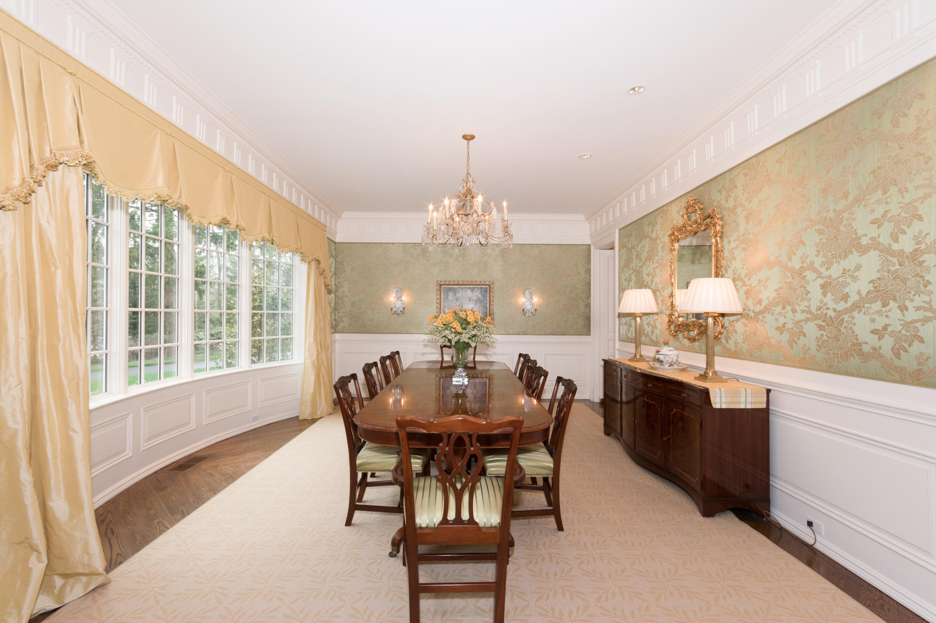 300 Brookside Road Darien, CT 06820 - Photo 13 of 41 a view of a dining room with furniture window and outside view