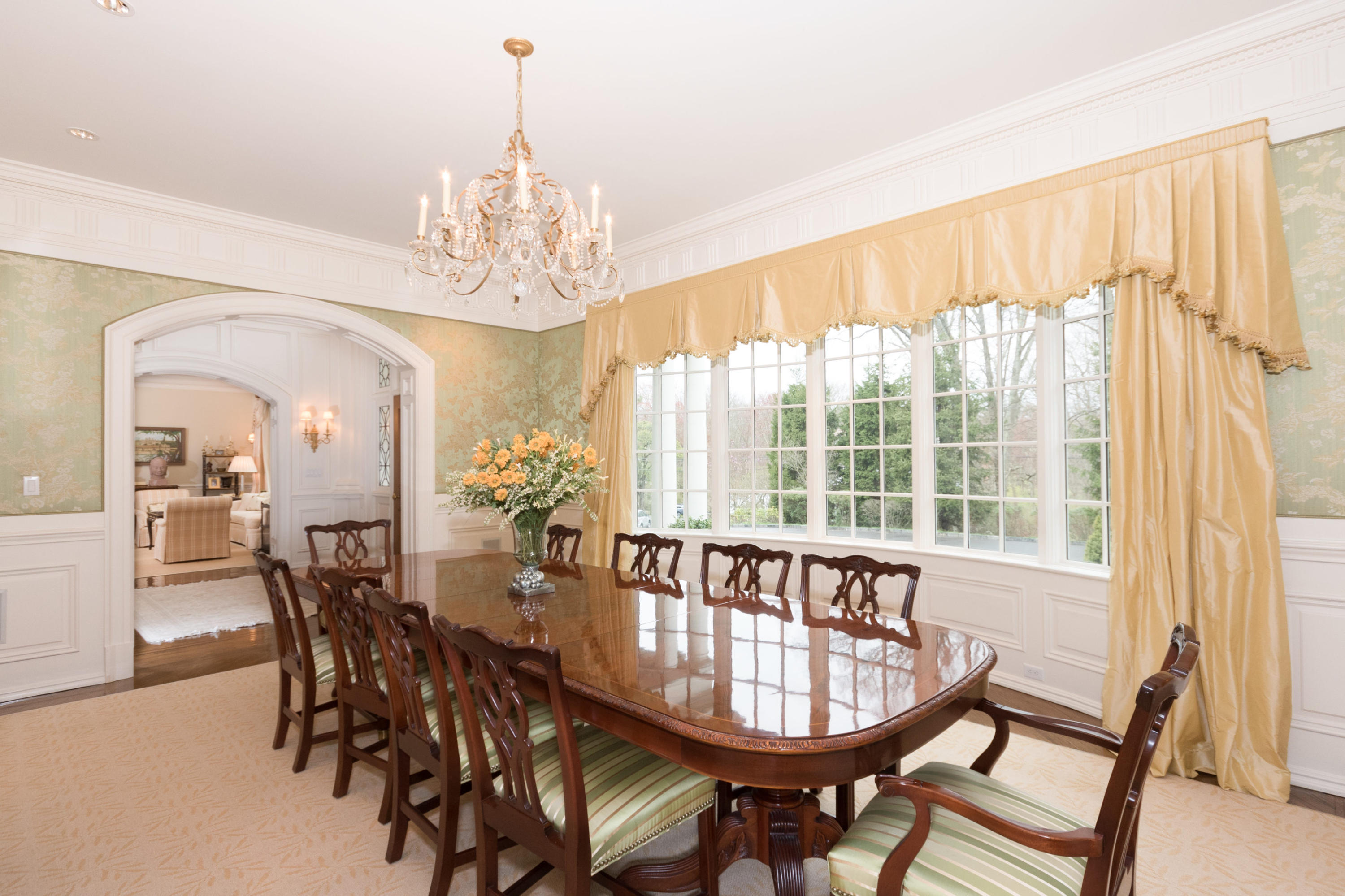 300 Brookside Road Darien, CT 06820 - Photo 14 of 41 a view of a dining room with furniture window and outside view