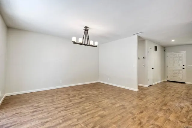 a view of a livingroom with a window