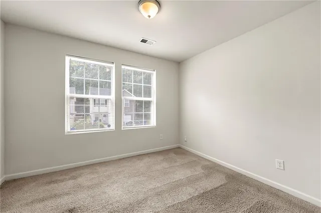 an empty room with a window