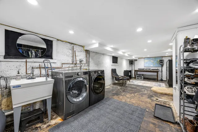 an aerial view of residential house with parking space