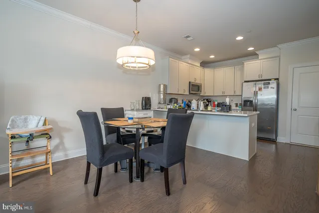 a view of a dining room and livingroom