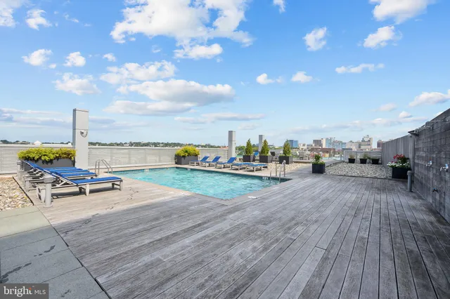 a view of a terrace with seating space