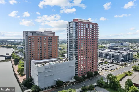 a view of a city with tall buildings