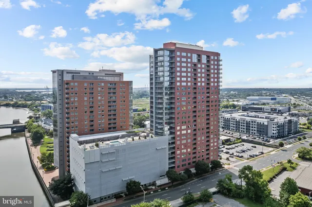 a view of a city with tall buildings