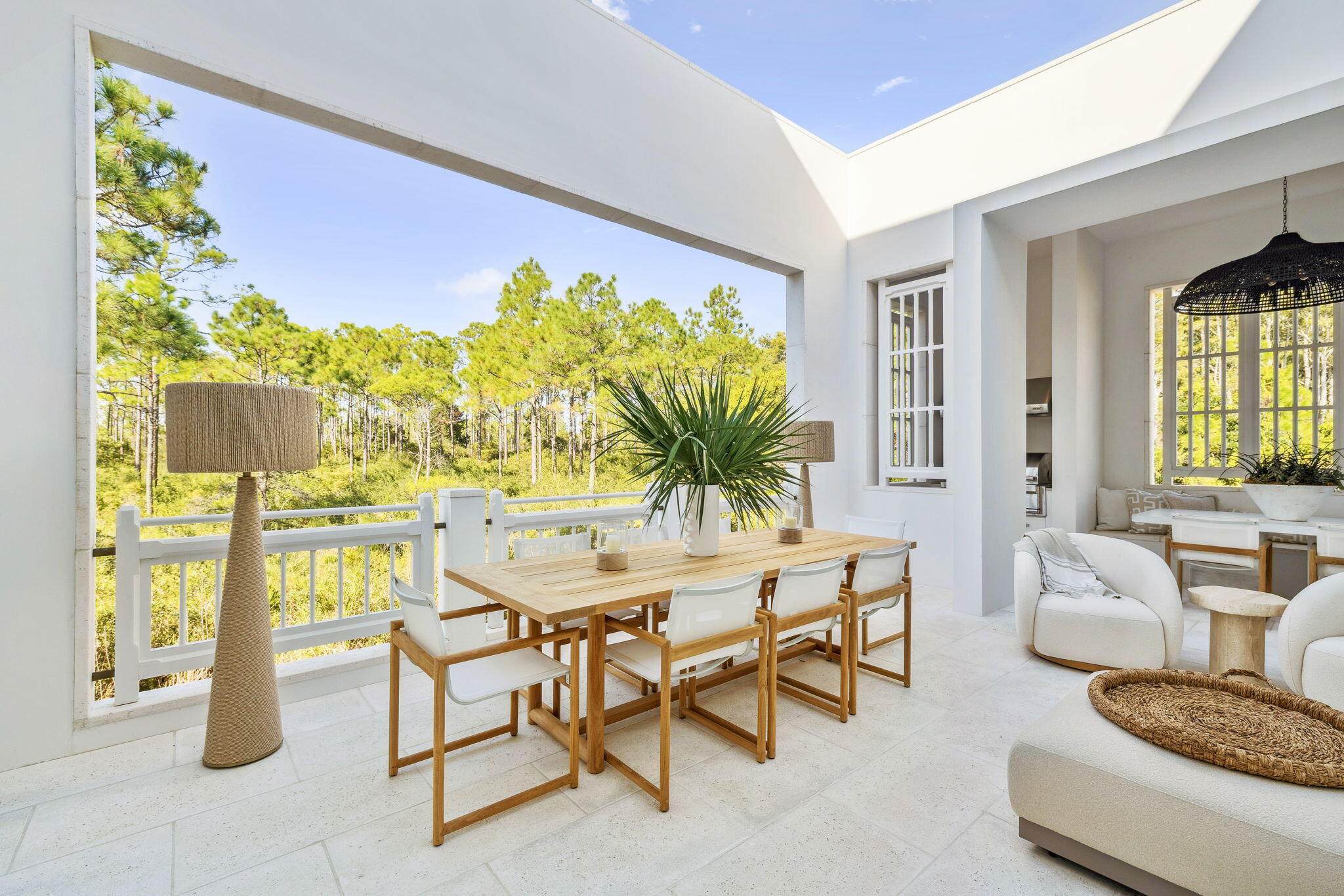 53 Portico Ln Inlet Beach Inlet Beach, FL 32461 - Photo 17 of 17 a view of a dining room with furniture and a potted plant