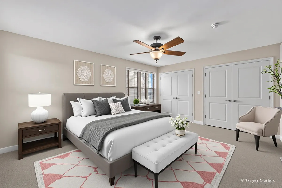 2122 Shermer Road Glenview, IL 60026 - Photo 20 of 37 a spacious bedroom with a bed and a chair