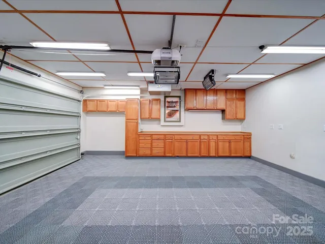 a view of a room with racks