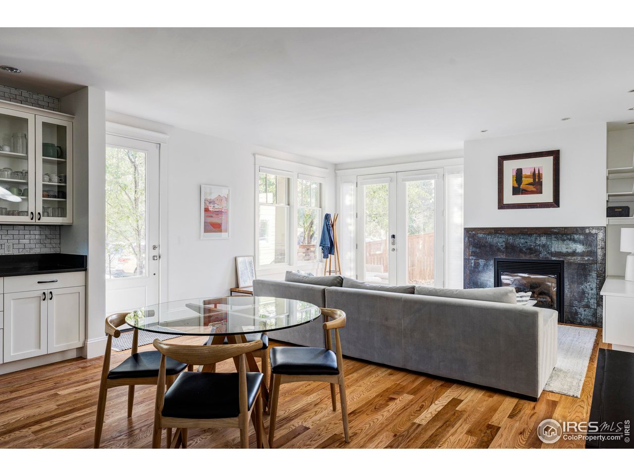 2129 23rd Street Boulder, CO 80302 - Photo 11 of 32 a living room with furniture and a fireplace