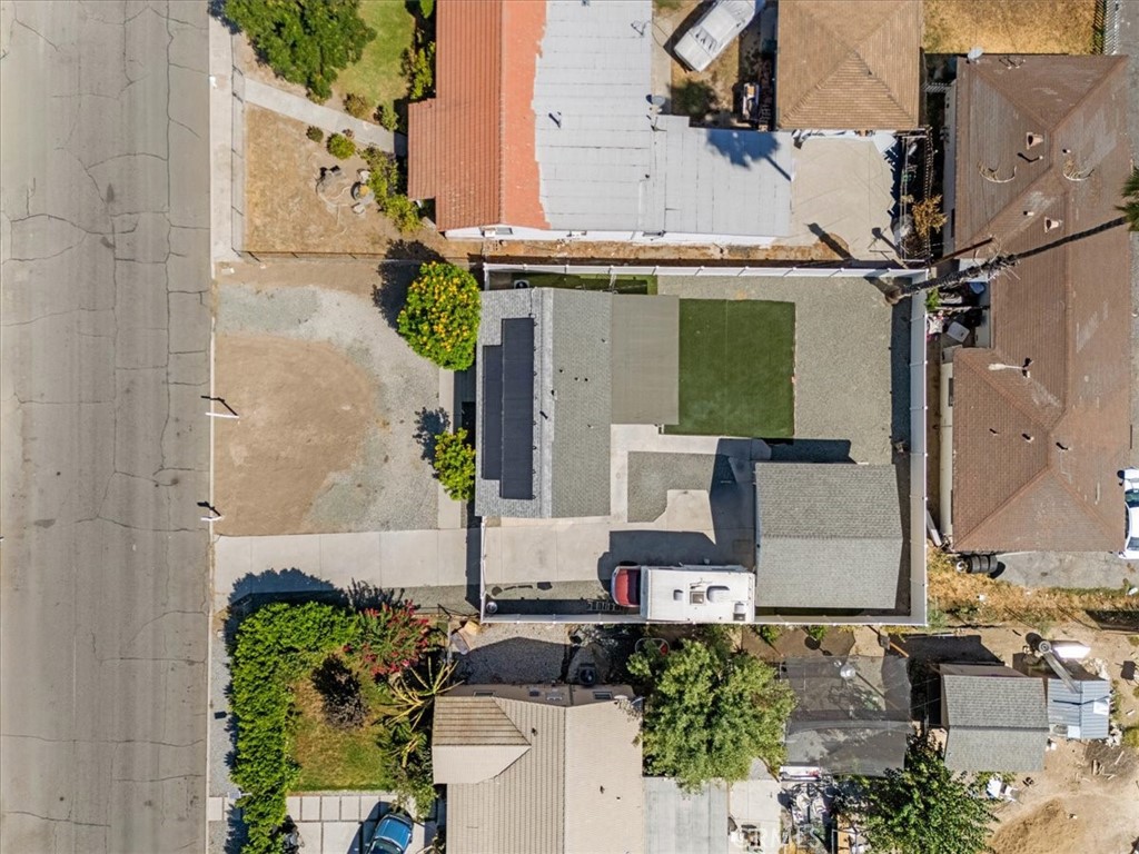 7167 Osbun Road San Bernardino, CA 92404 - Photo 14 of 35 an aerial view of a house with a garden