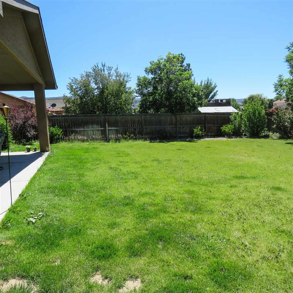 983 Kaley Street Fruita, CO 81521 - Photo 25 of 28 a backyard of a house with lots of green space